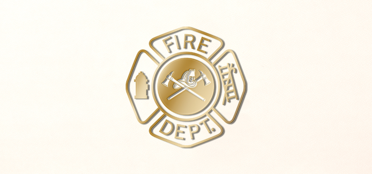 P 548 RT Fire Department Rosetan Faux